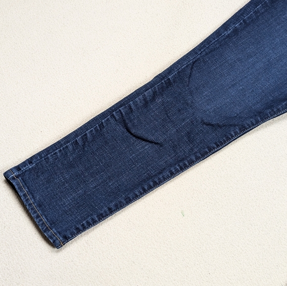 Women's Blue Levi's 711 Skinny Jeans Size 33 Crop Dark Wash Stretchy Mid-Rise - Picture 3 of 16